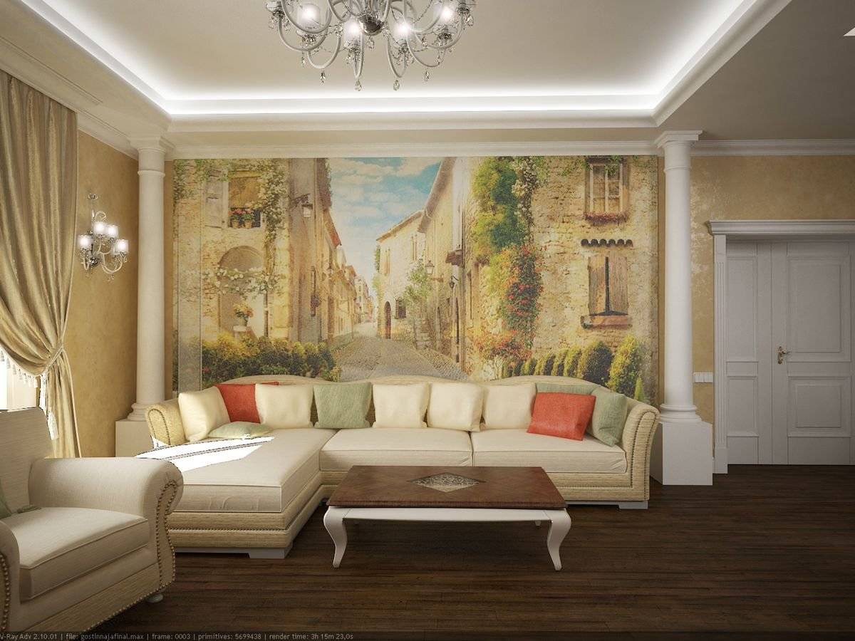фрески в интерьере гостиной фото