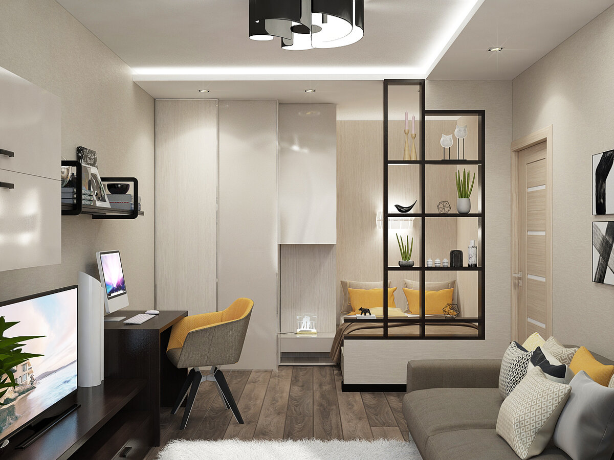 15 кв м спальня и гостиная дизайн
