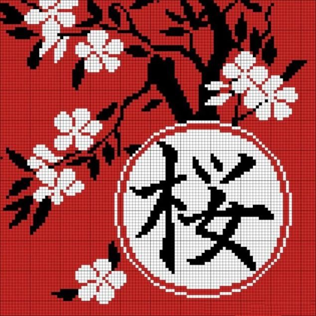 Японская вышивка схемы для начинающих, фото пошагово