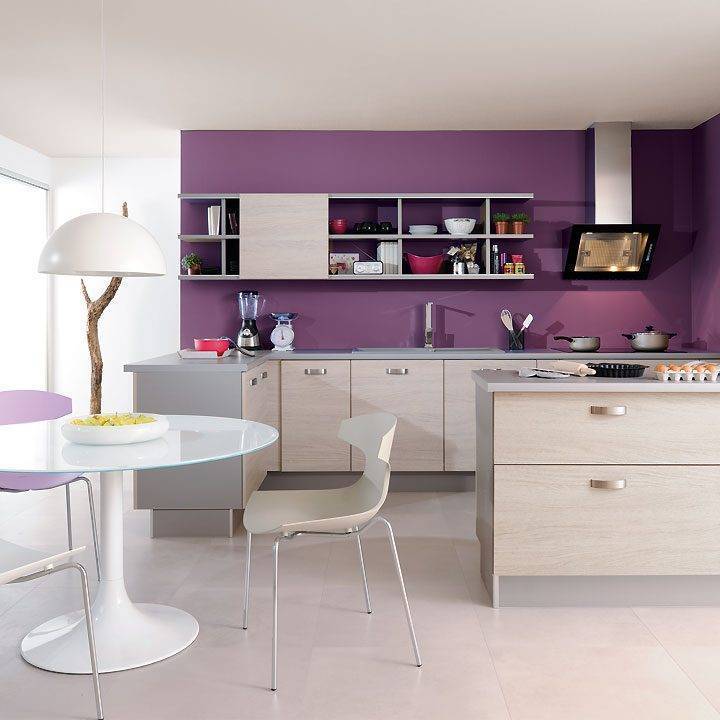 Фиолетовая кухня: фото интересных идей и примеры дизайна кухонного интерьера