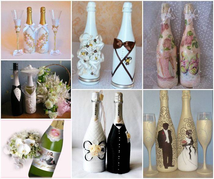 Декор бутылок лентами +75 фото примеров сделанных своими руками