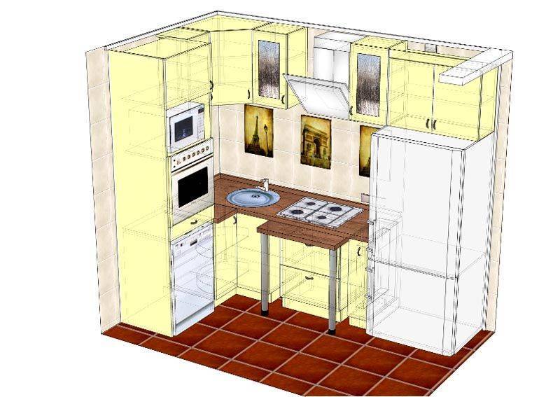 Кухня площадью 4 квадратных метра: особенности дизайна, полезные приёмы планировки, выбор стиля - 27 фото