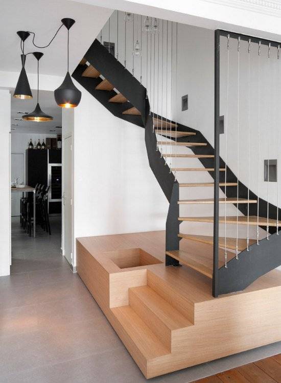 Декор лестницы — 115 фото примеров стильного украшения и необычного дизайна лестничных элементов