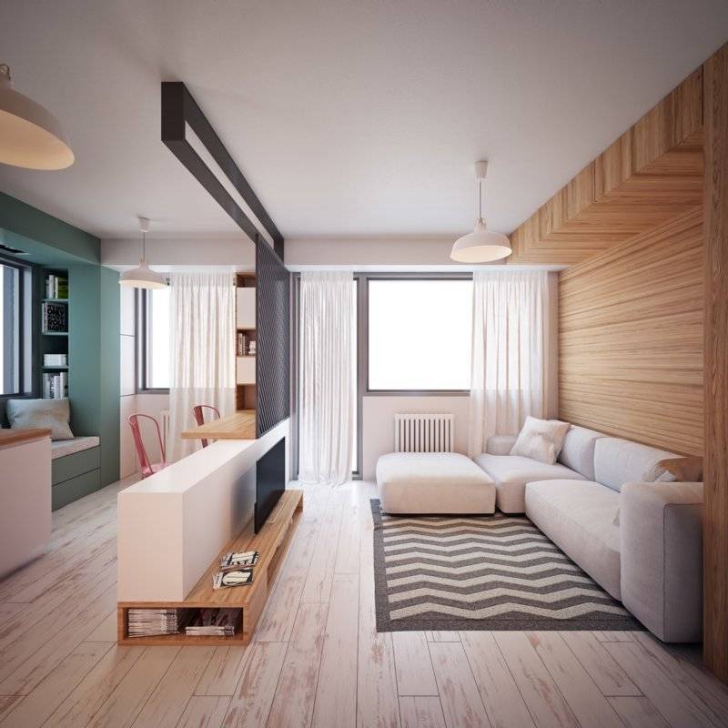 Дизайн однокомнатной квартиры 35 кв м + фото идей