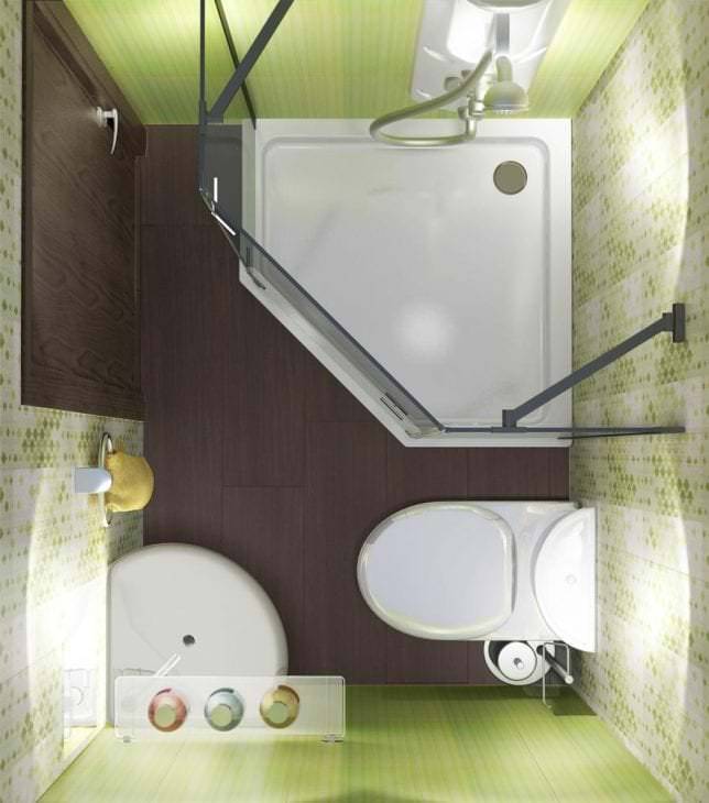 Каким должен быть дизайн ванной комнаты площадью 3 кв. м.