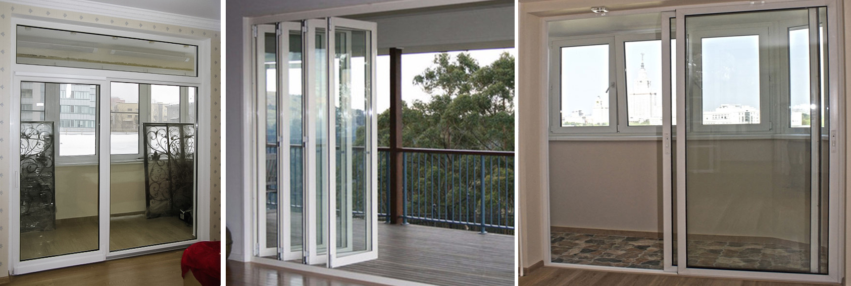 Пластиковые раздвижные двери на балкон в квартире из пвх: фото моделей