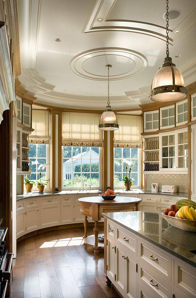 Варианты дизайна и планировок кухни в эркере — особенности оформления окна