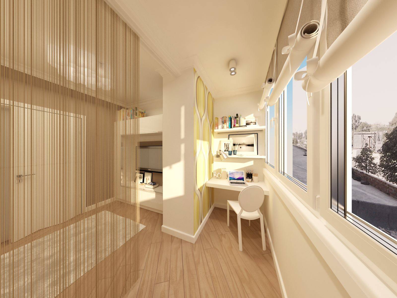 Дизайн объединение балкона с комнатой фото дизайн