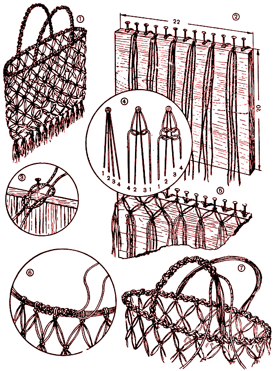 Макраме гамак подробная схема