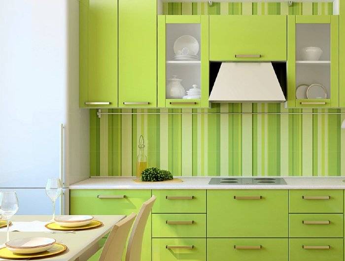 Желто-зеленая кухня: фото реальных интерьеров