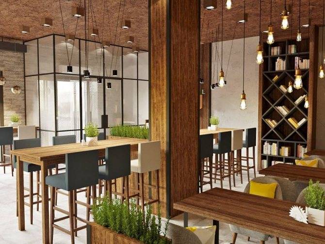 Дизайн интерьера для кафе, баров и ресторанов в стиле лофт