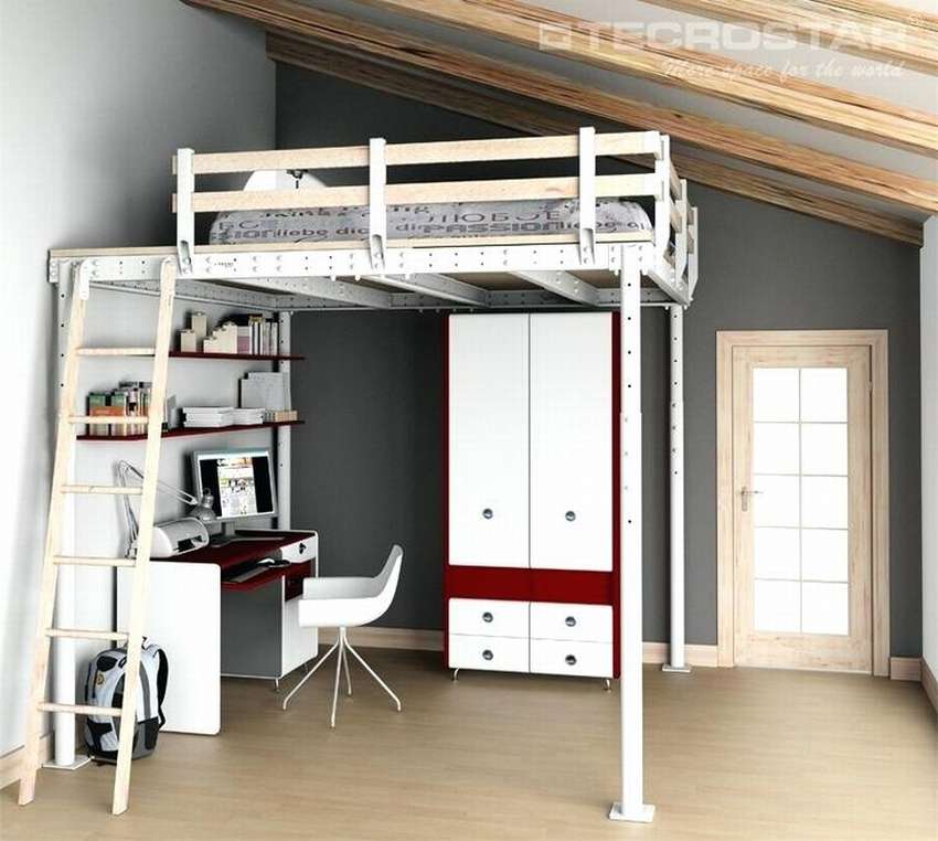 Кровать-чердак с рабочей зоной для подростка: 50 фото оптимизированного пространства - «декор»