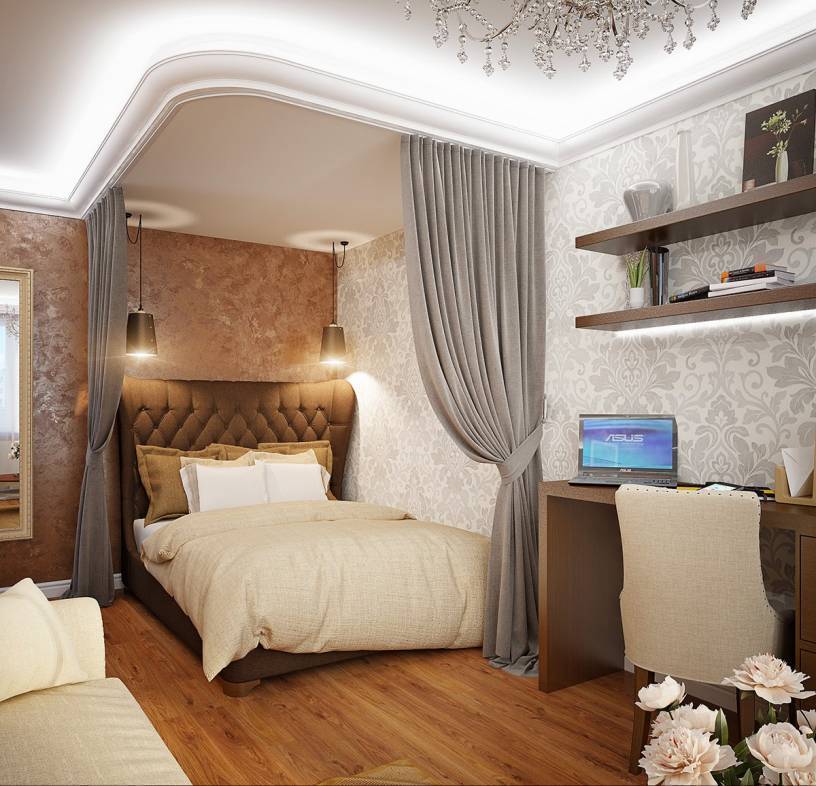 Дизайн спальни 15 кв.м. (75 фото) - варианты планировки и декора