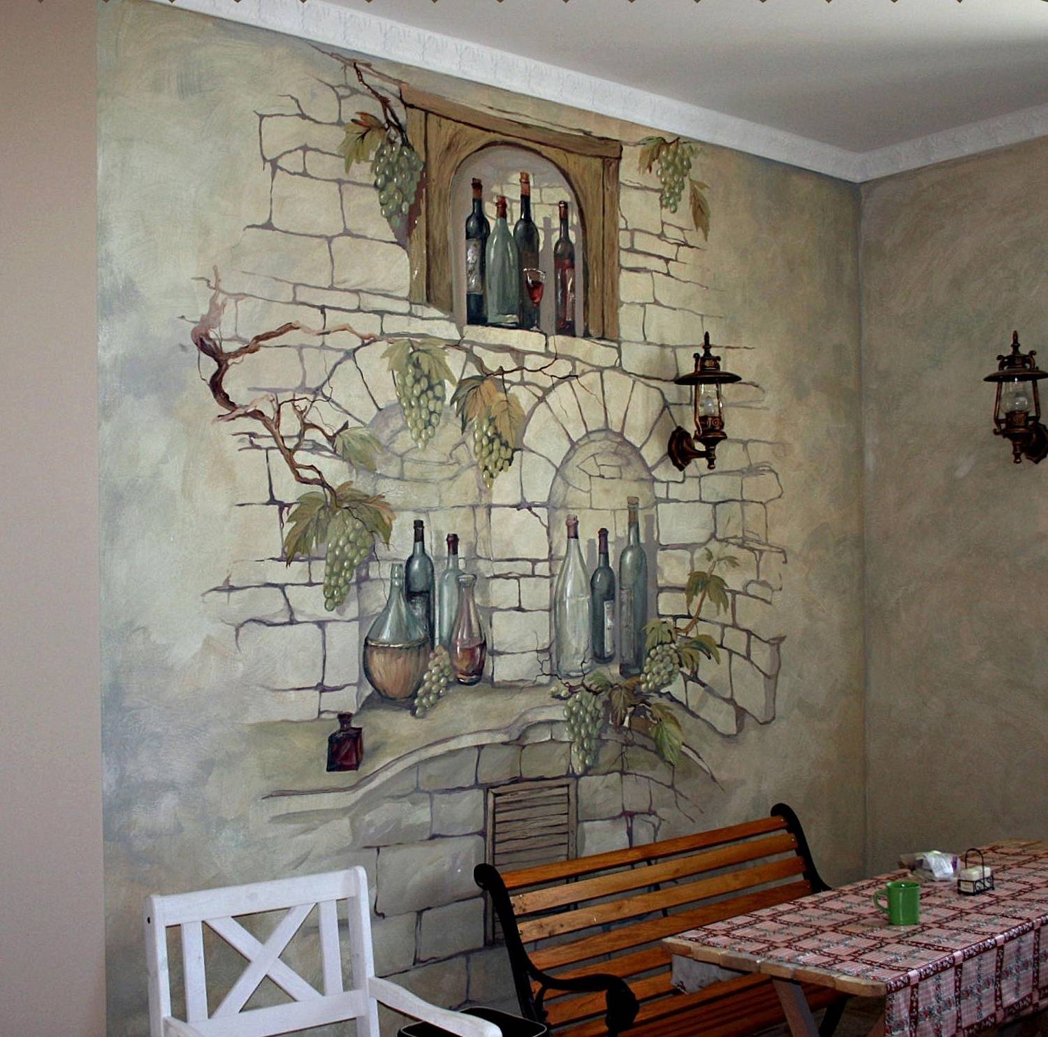 Роспись стен своими руками фото, стили, трафареты, техника. роспись стен акриловыми красками