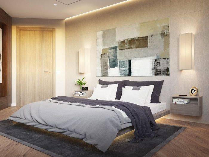 Дизайн спальни в современном стиле: идеи интерьера, реальные фотографии, как оформить недорого, просто и со вкусом, красивая мебель - 43 фото
