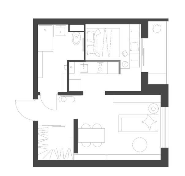 Способы перепланировки двухкомнатной квартиры