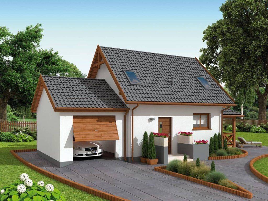 Дом с гаражом и навесом: 3 варианта размещения постройки