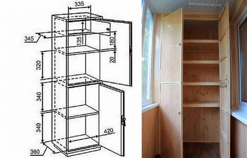 Шкаф на лоджию своими руками чертежи и схемы фото