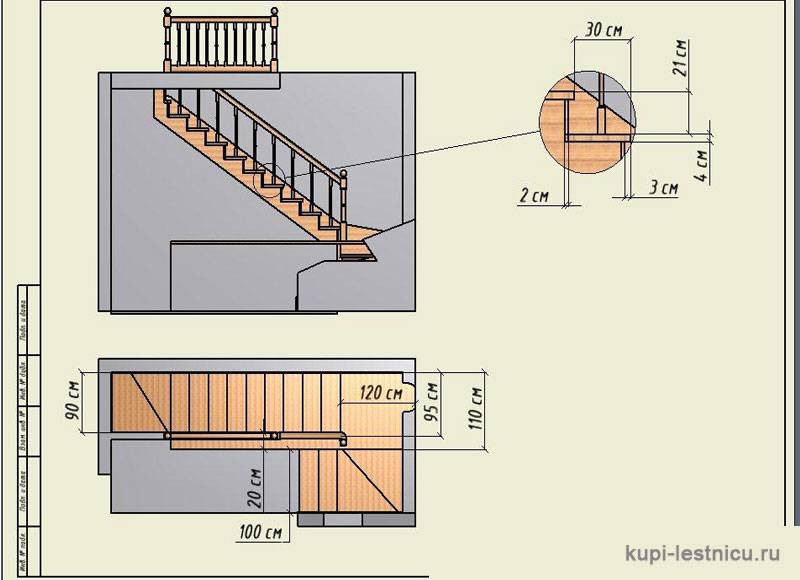 3d расчет лестницы с забежными ступенями 180 градусов