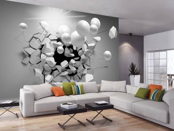 65+ идей 3d обоев на стену в квартире (фото)