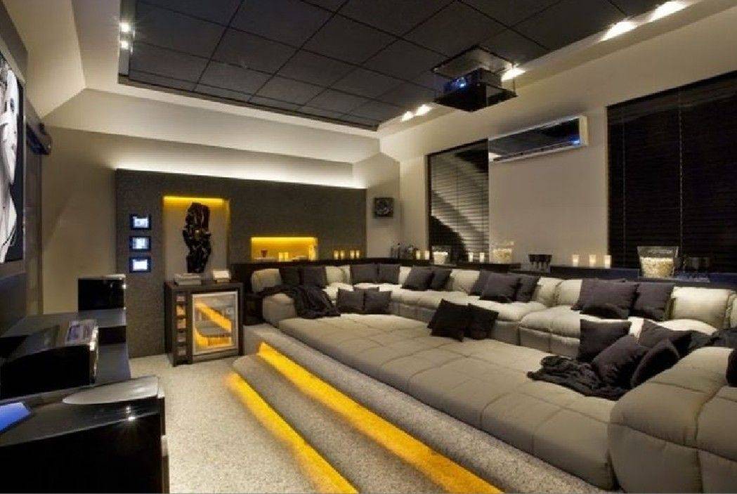 Дизайн интерьера домашнего кинотеатра - 40+ фото