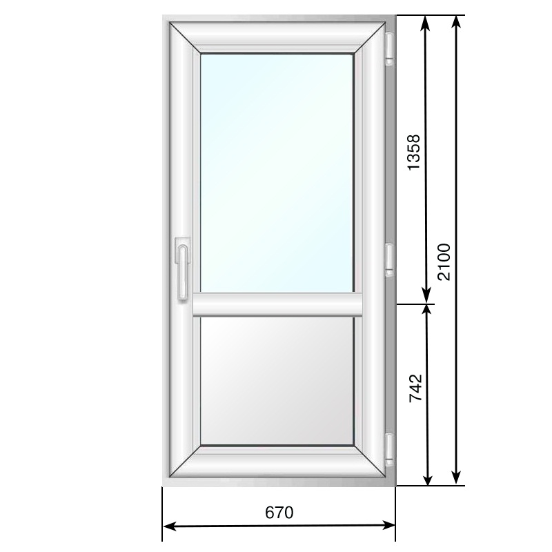 Размер стекла балконной двери