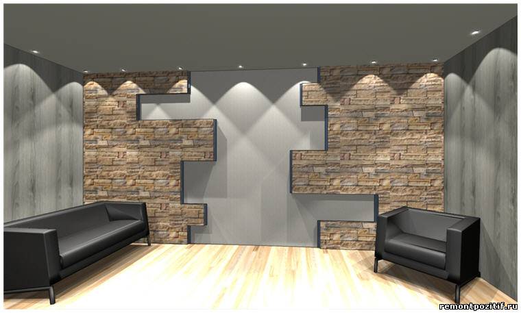 Интерьер стены в зале: как оформить монотонную комнату яркими акцентами, декорирование пустой стены своими руками и фото примеры