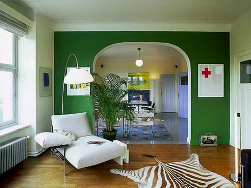 Покраска стен двумя цветами  выбор краски и техник окрашивания - все про гипсокартон