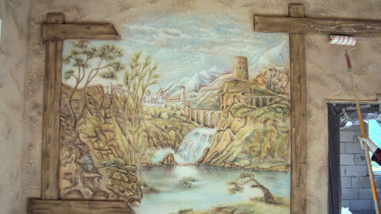 Настенная живопись водяными красками по сырой штукатурке: оригинальный декор для любителей эксклюзива