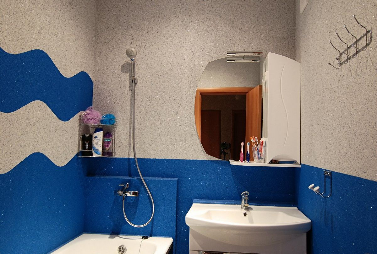 Ванная комната: жидкие обои, цена, фото