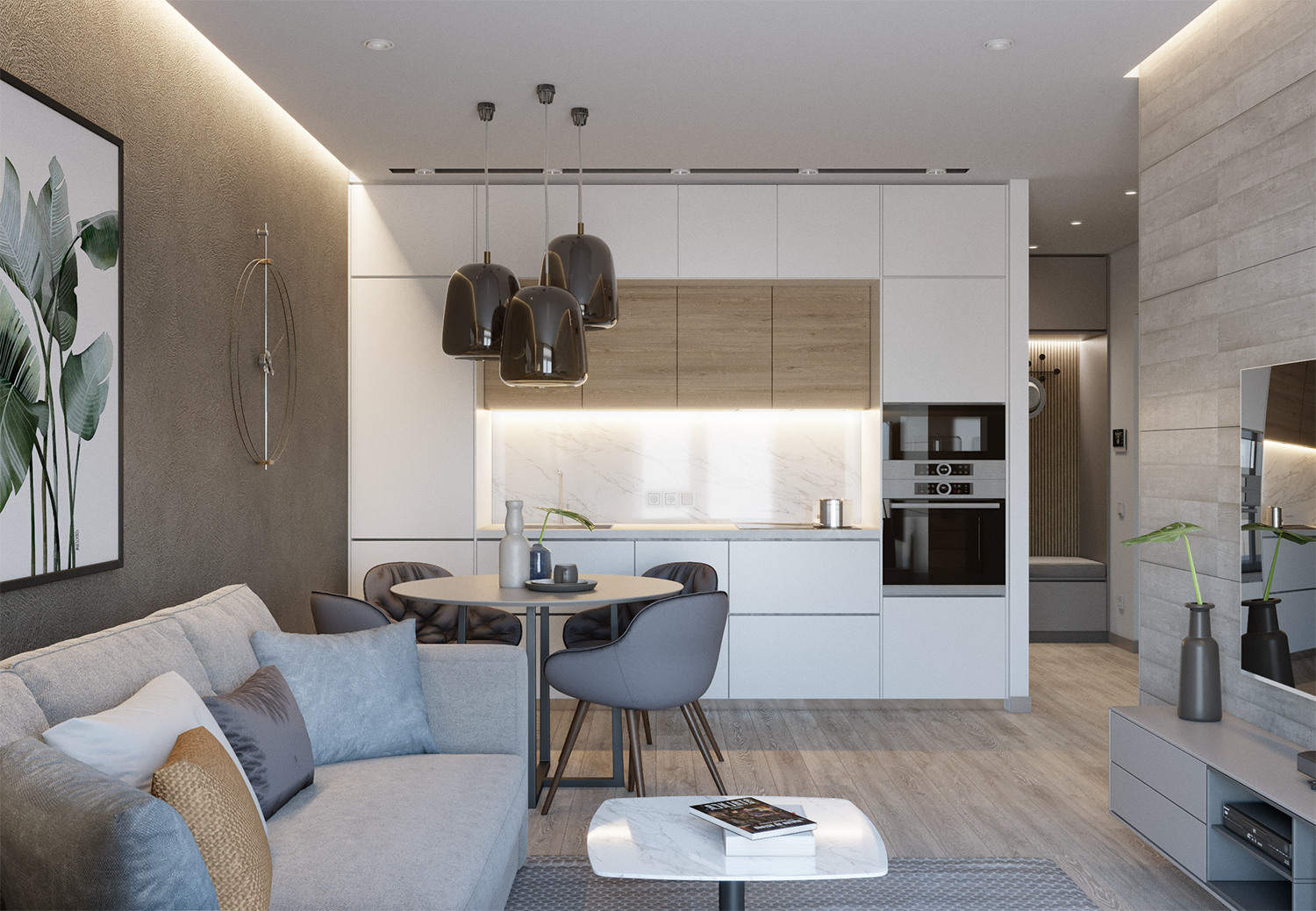 Дизайн кухни-гостиной 30 кв. м: как не упустить из вида важные нюансы