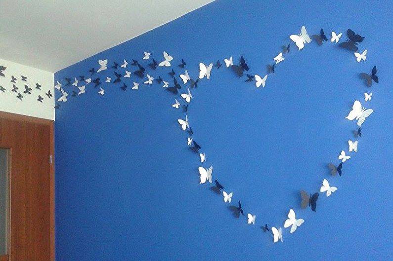 Как украсить стену бабочками?