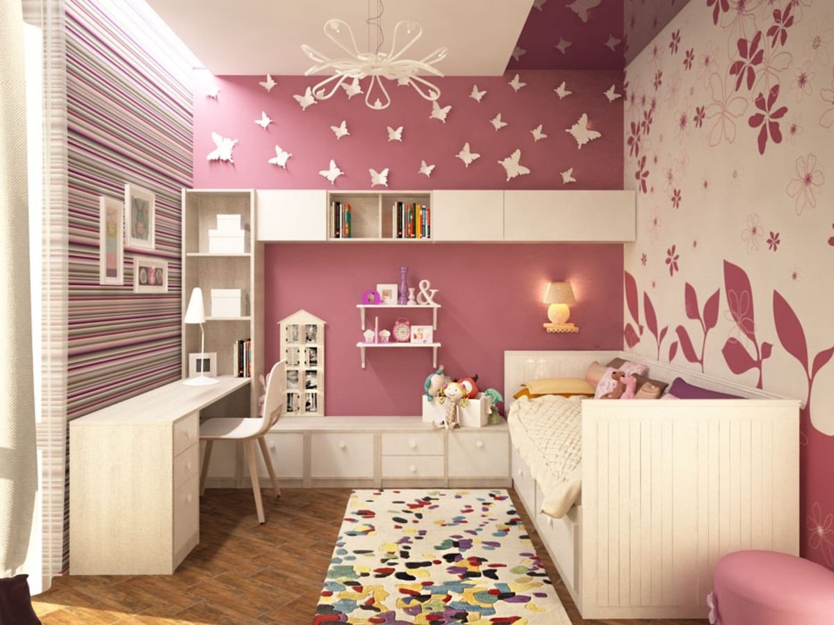 дизайн детской комнаты 10 кв м девочке