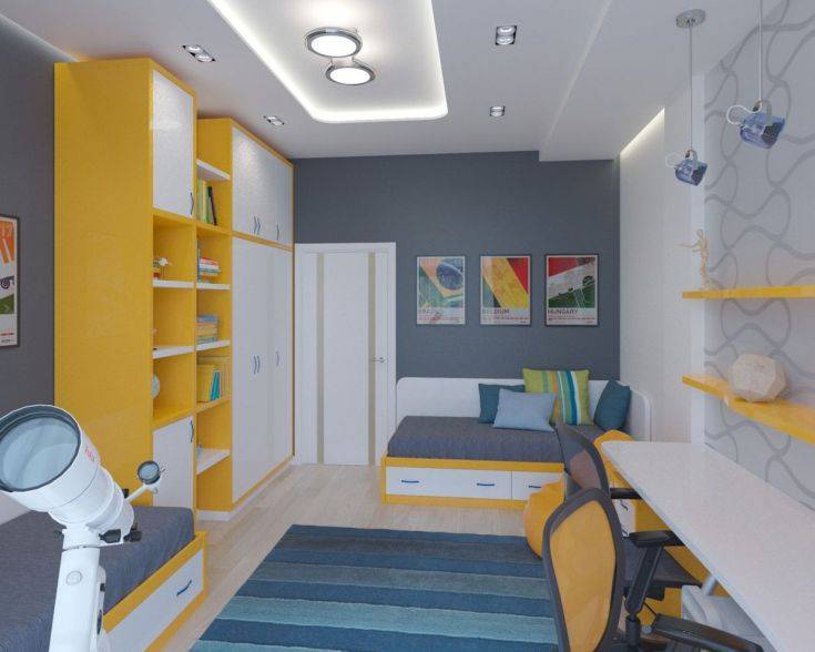 Дизайн детской комнаты 12 кв. м. – стили, оттенки, зонирование