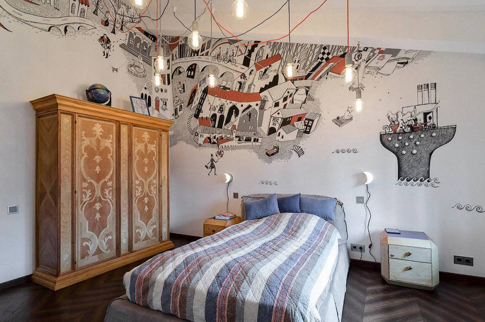 Роспись стен в интерьере (54 фото): оригинальный декор для квартиры - happymodern.ru