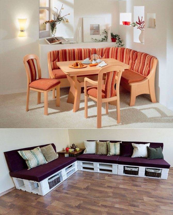 Угловой диван для кухни: 55+ реальных фото примеров