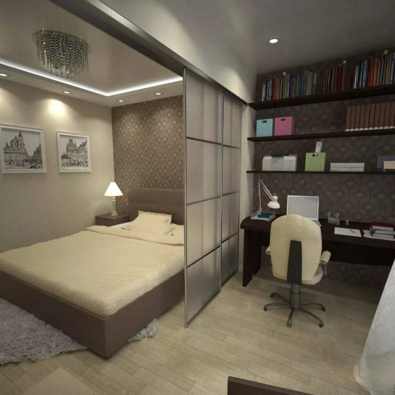 Дизайн спальни-кабинета (140 фото) - оригинальные идеи оформления интерьера
