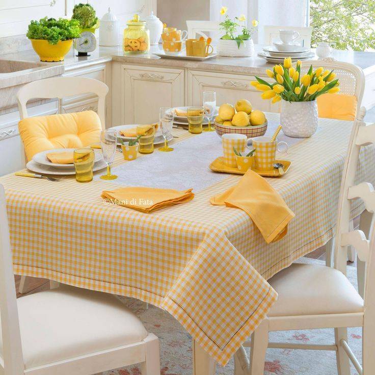 Скатерть на стол для кухни: 80 потрясающих идей для вашего дома