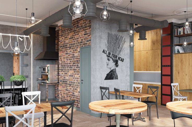 Дизайн ресторана, маленького бара и кафе в стиле лофт: что это такое
 - 24 фото