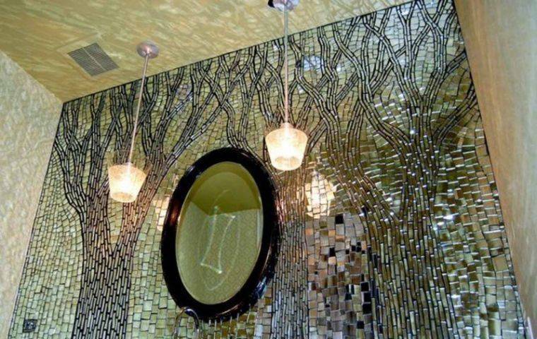 Мозаика в ванной комнате: дизайн, фото