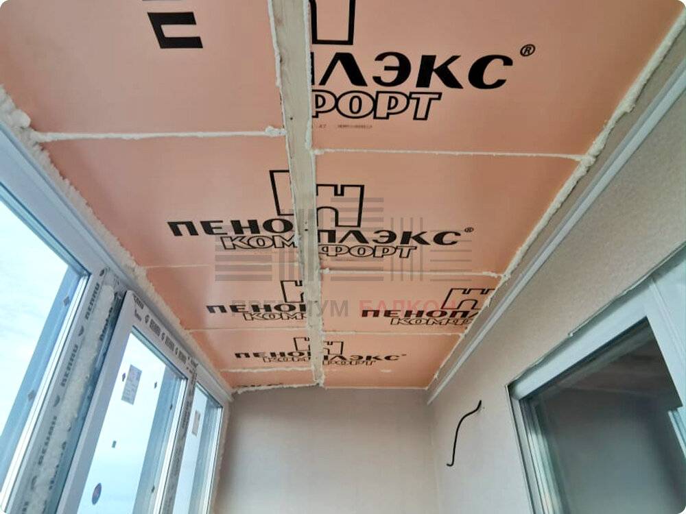 Утепление потолка на балконе или лоджии своими руками, пеноплексом, видео, фото