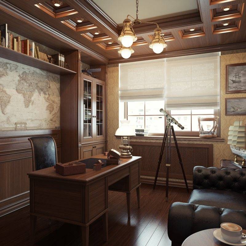 Дизайн кабинета в квартире: 45 фото в современном стиле