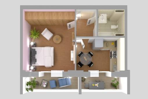 Планировка однокомнатной квартиры: 70 фото проектов и вариантов расстановки мебели