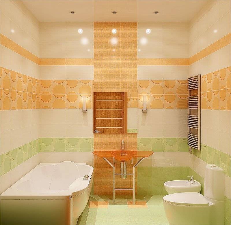 Дизайн плитки в ванной: стили и варианты укладки (фото)