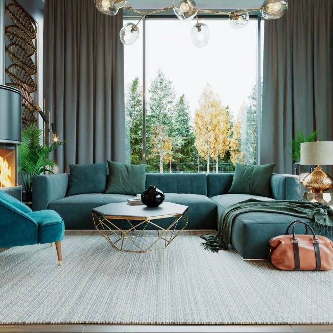 Бирюзовый диван в интерьере: виды, материалы обивки, оттенки цвета, формы, дизайн, сочетания