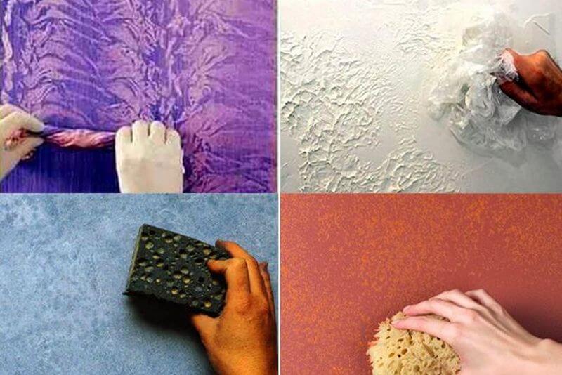 Покраска стен фактурной краской - только ремонт своими руками в квартире: фото, видео, инструкции