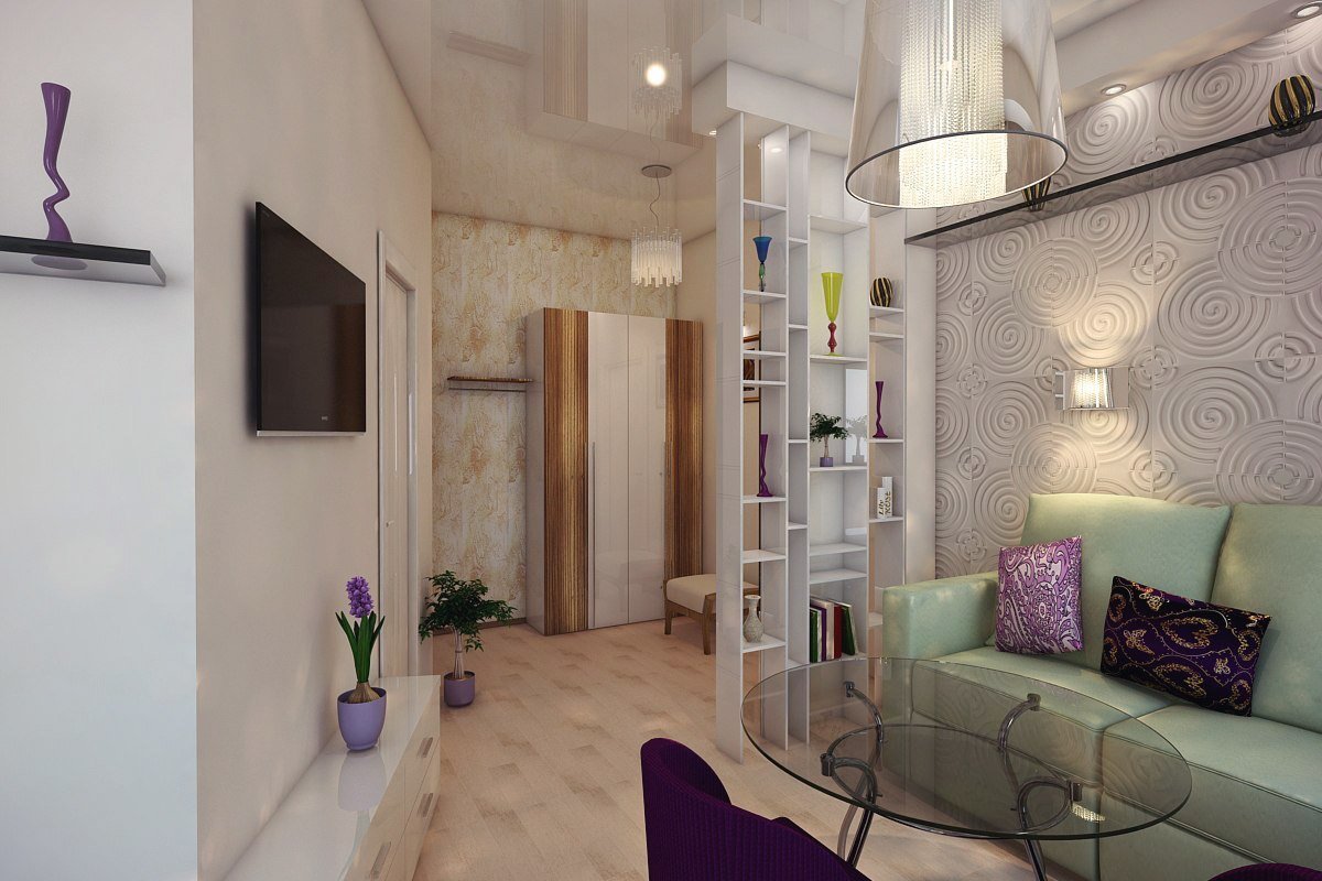 Дизайн 2 х комнатной квартиры студии: перепланировка, зонирование