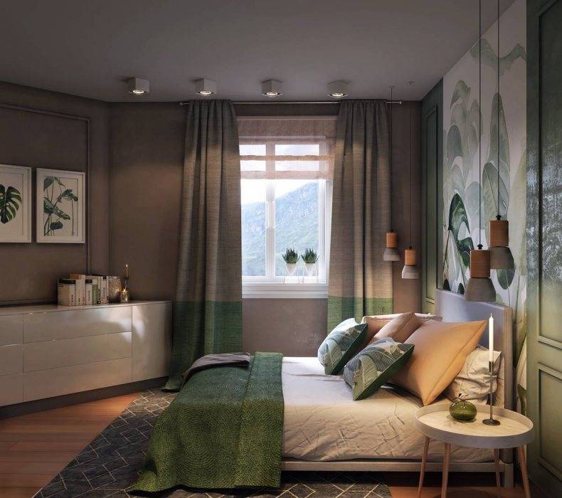 Зеленые шторы в гостиной – свежее и умиротворяющее решение для любого интерьера