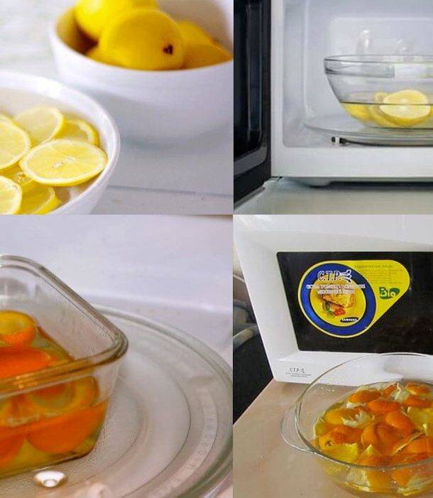Как помыть микроволновую печь внутри от жировых пятен дома
