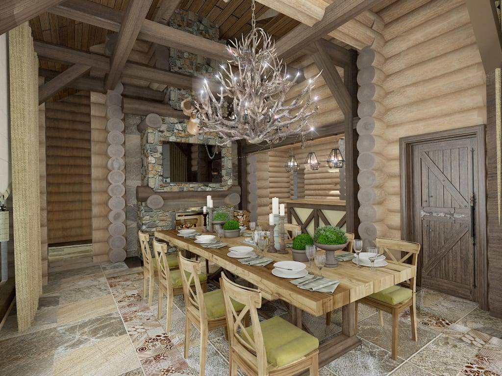 Интерьер деревянного дома внутри: фото лучших решений для загородного дома